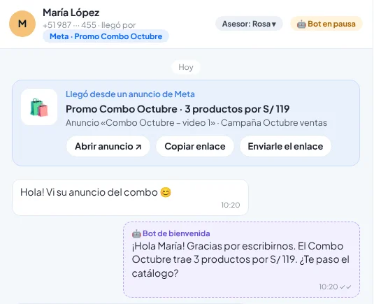 1. El cliente llega desde tu anuncio