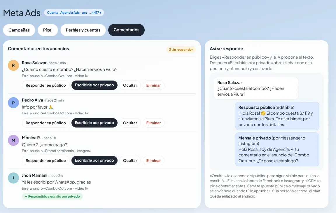 4. Responde los comentarios de tus anuncios